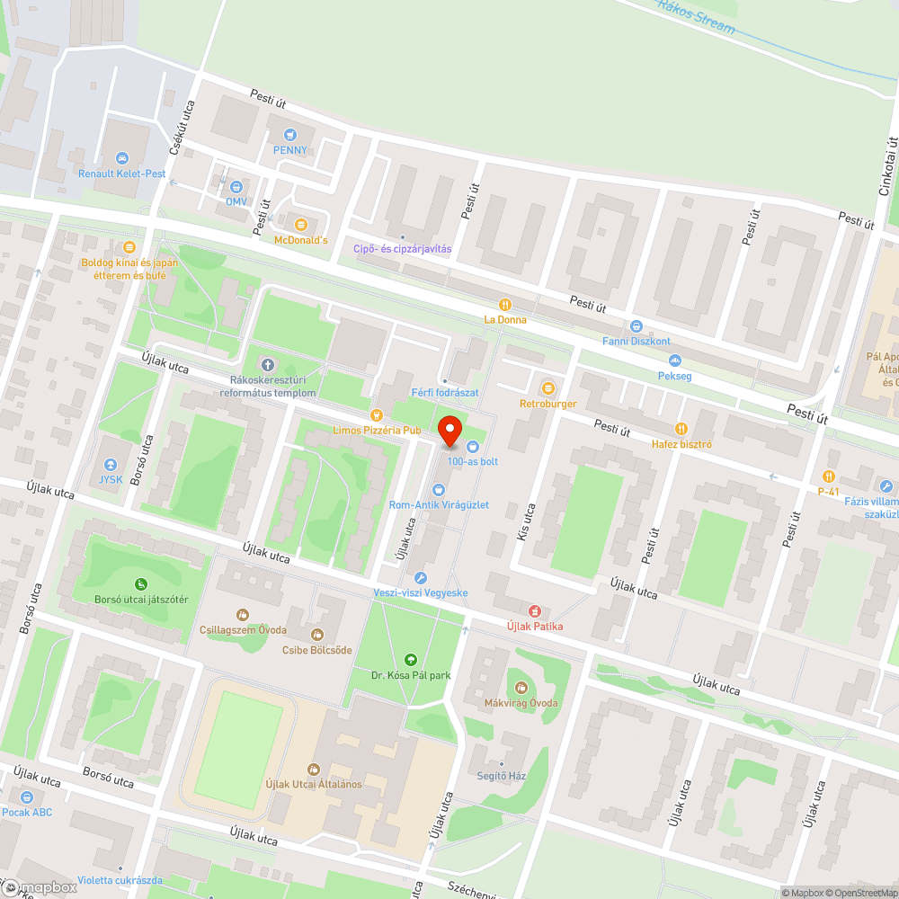 Közvilágítás hiánya a Kis utcai lakótelepen bejelentés helye