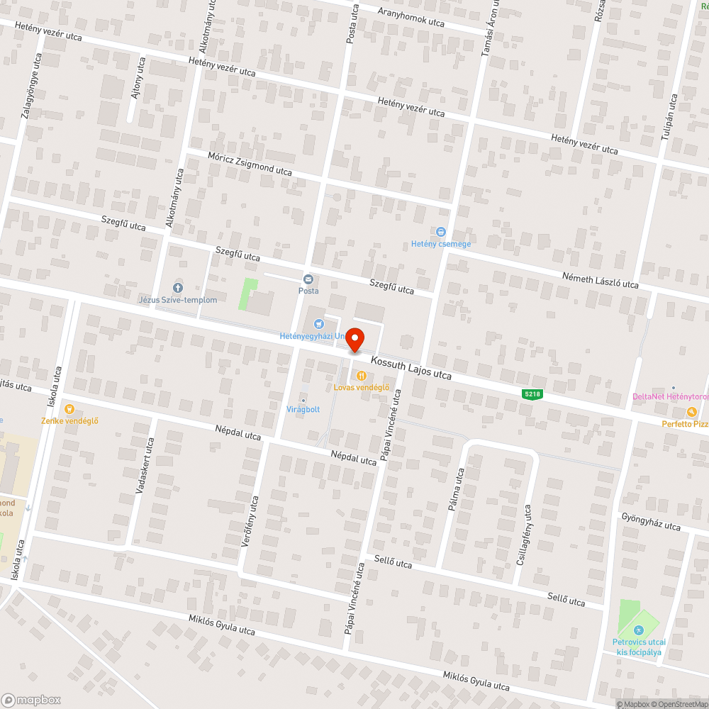 Eldugult víznyelő a Kossuth Lajos utcán bejelentés helye