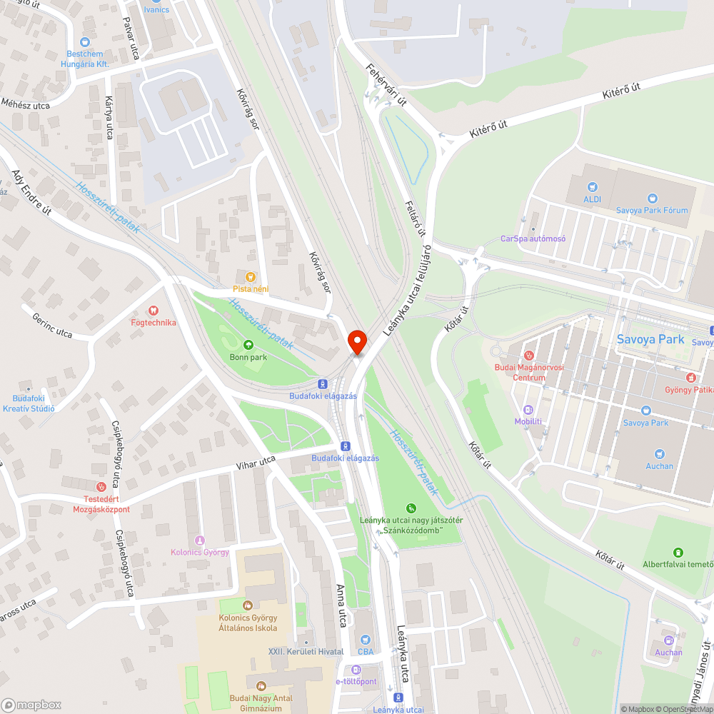 Szemét a Leányka utcai felüljáró alatt. bejelentés helye