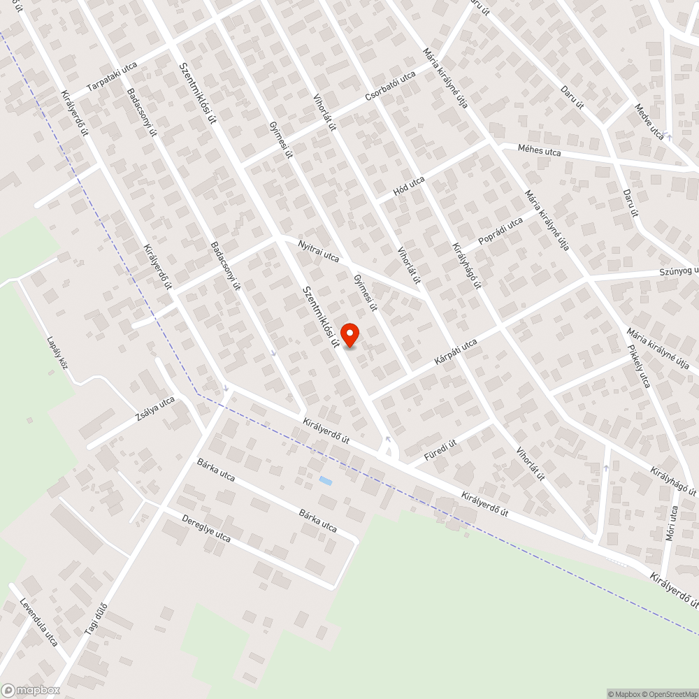 Útra belógó fa. bejelentés helye