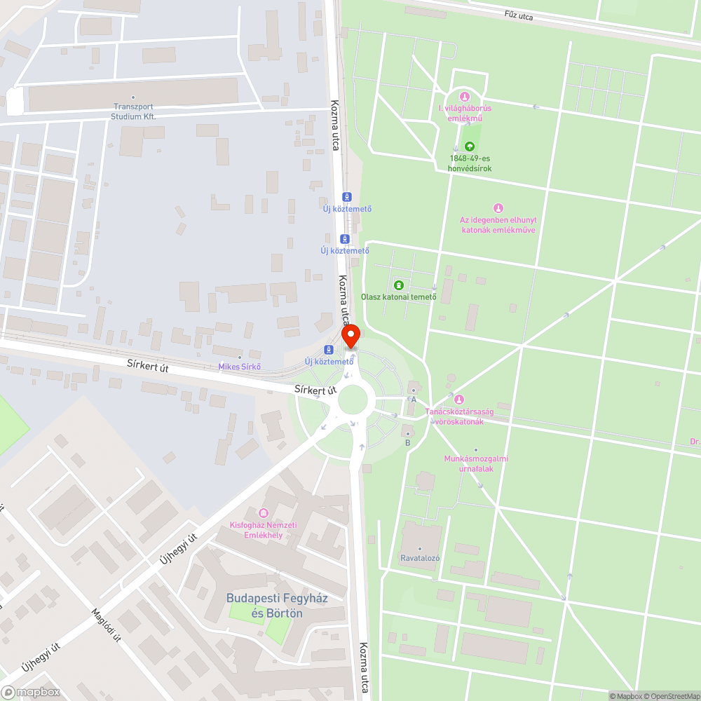 Futár kijelző bejelentés helye