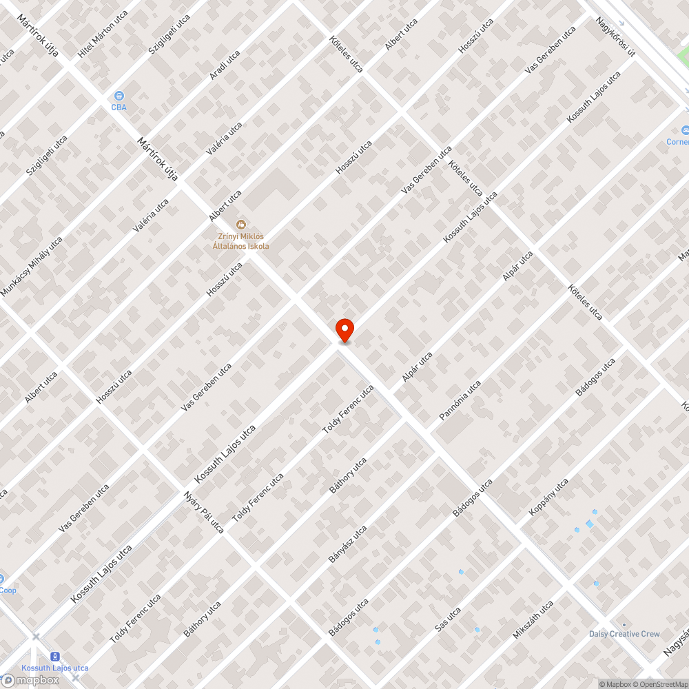 Nincs beállítva utca tükör bejelentés helye