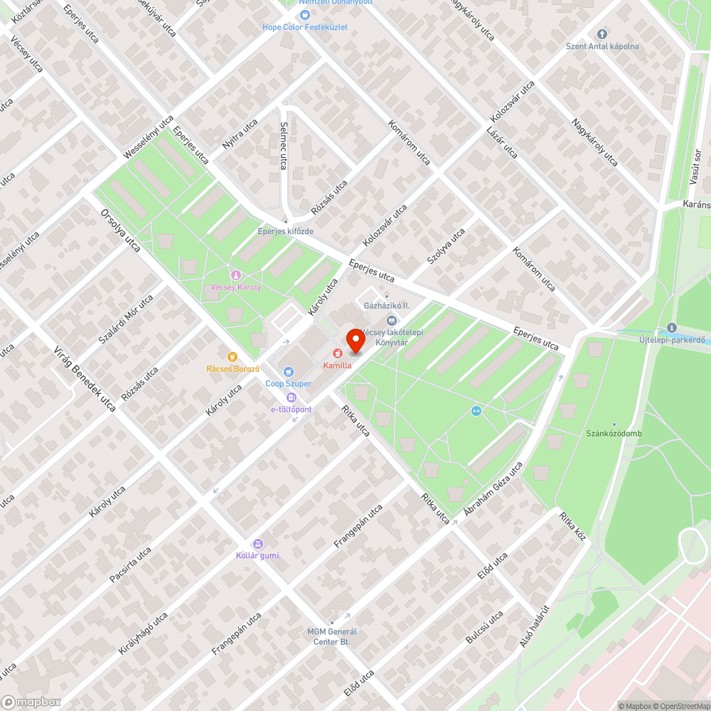 Szemét bejelentés helye