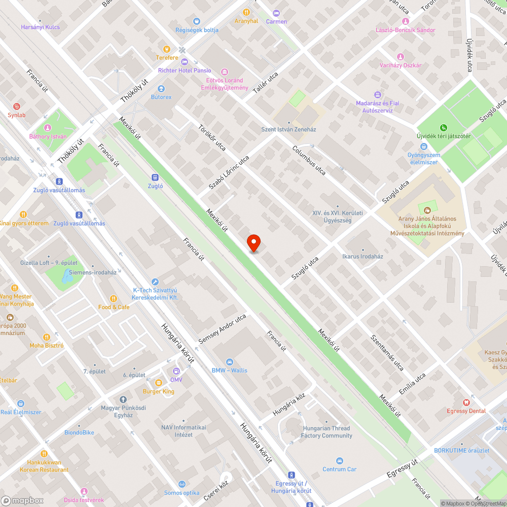 Rosz helyre festett parkolási terület Zuglóban bejelentés helye