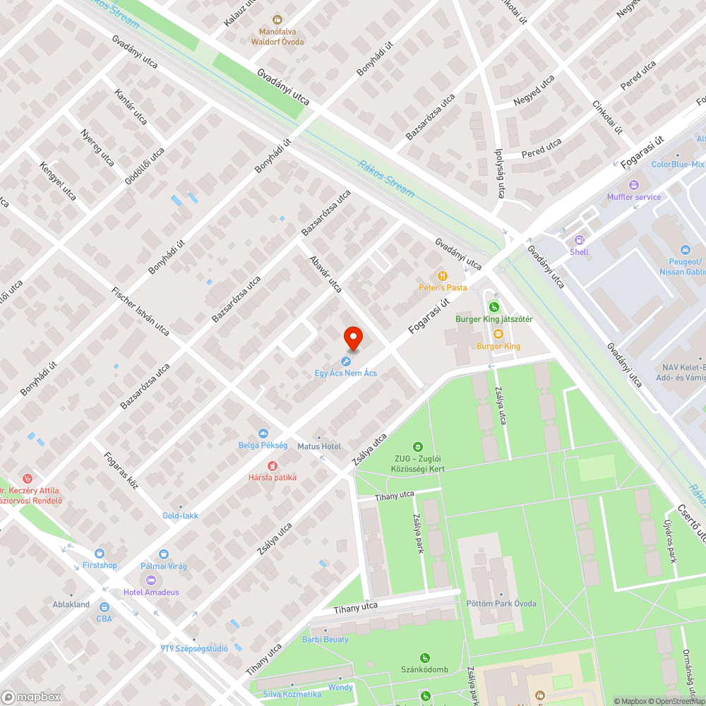 Nyomvájúk a Fogarasi út 147 előtt bejelentés helye