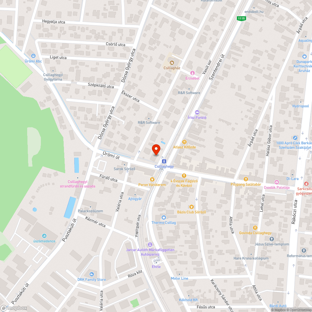 Csillaghegyi HÉV átjáró lámpa bejelentés helye