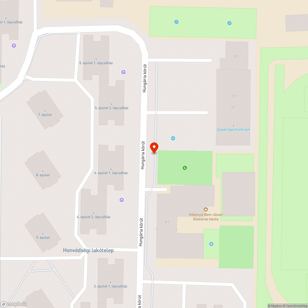 Megrongált kondipark bejelentés helye