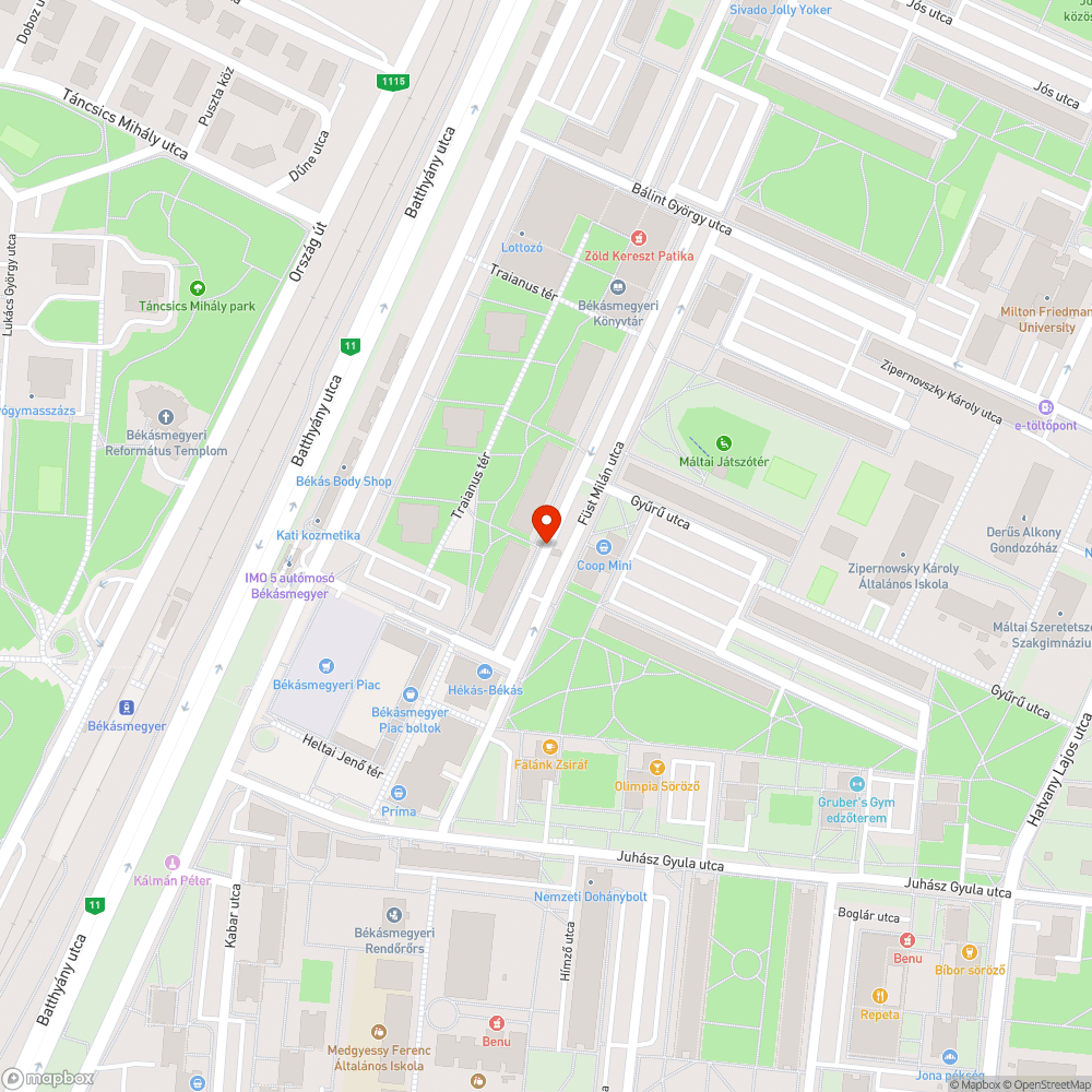 Kátyú és törmelék bejelentés helye