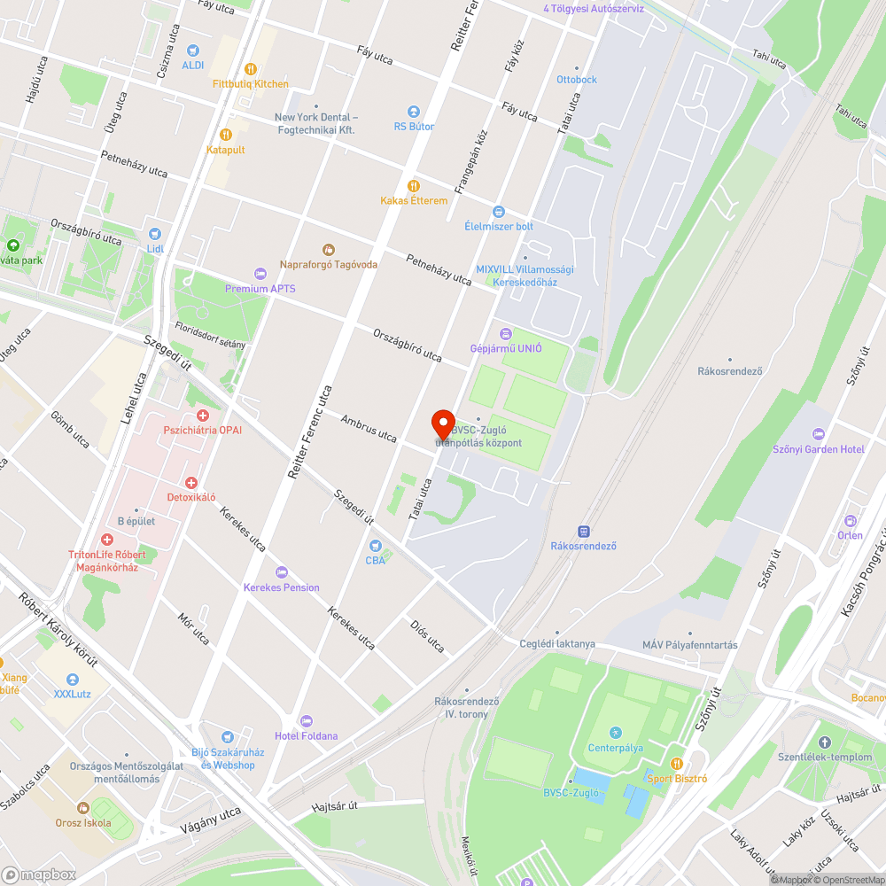 Elhagyott jármű bejelentés helye