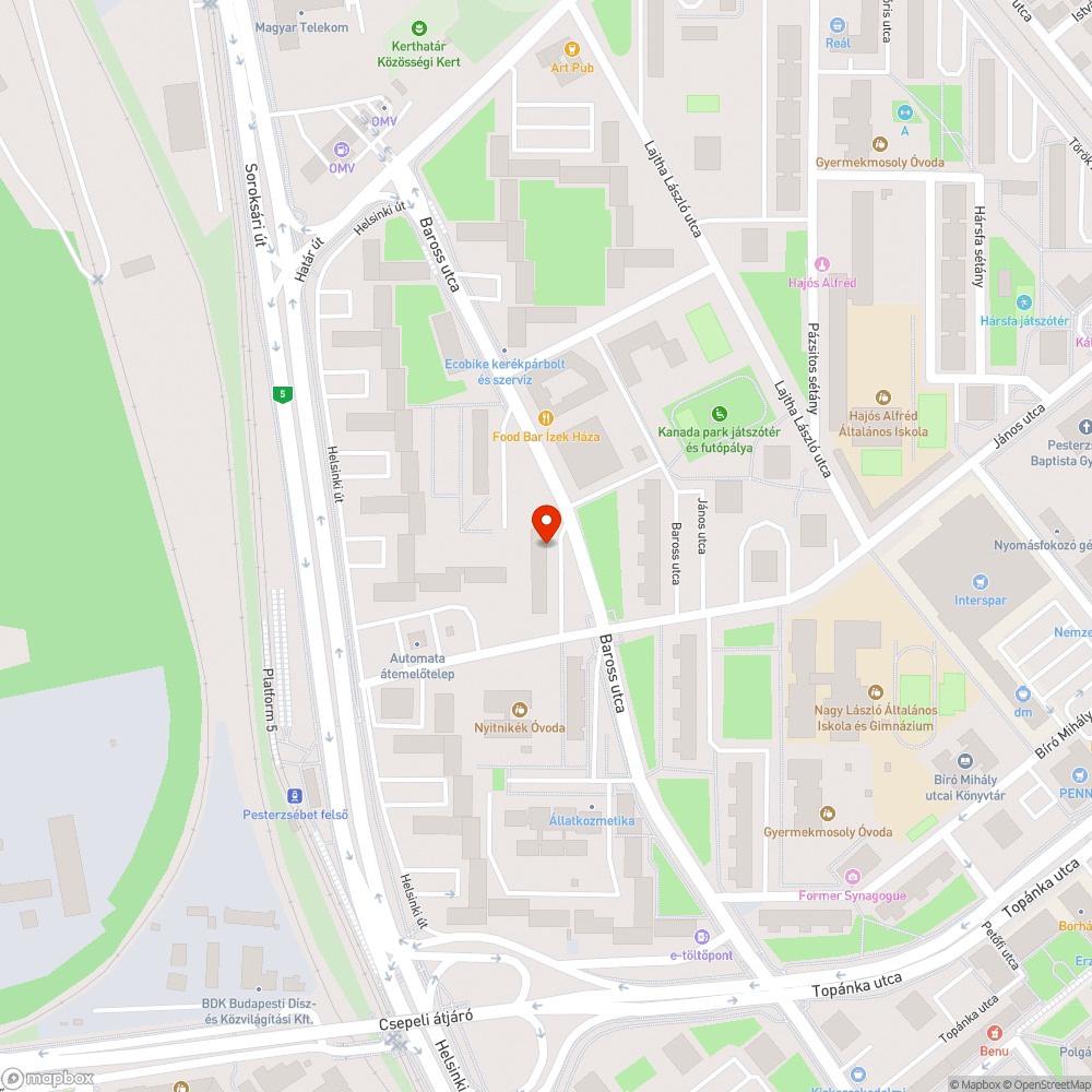 Elhagyott jármű bejelentés helye