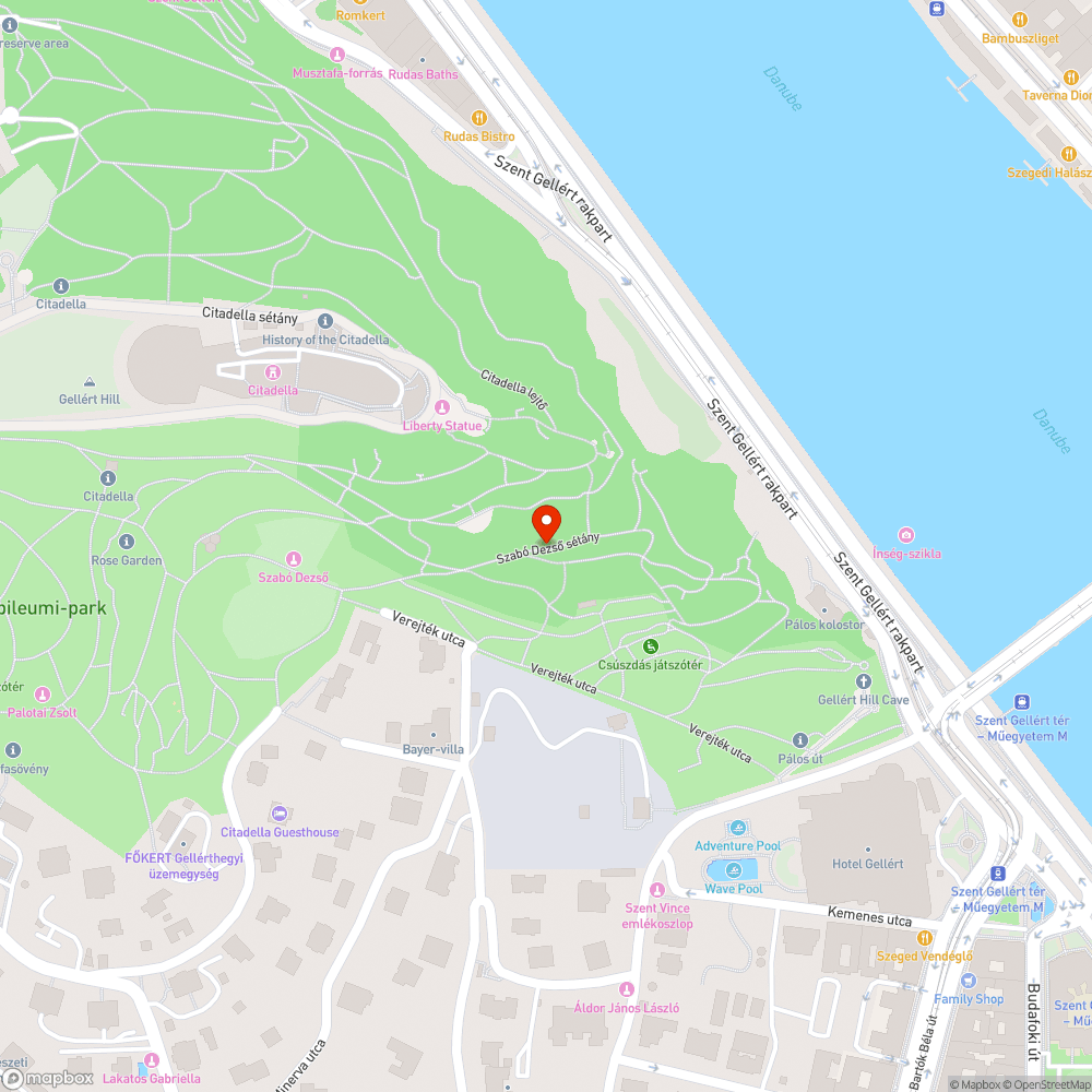 Sötét Gellért-hegy bejelentés helye