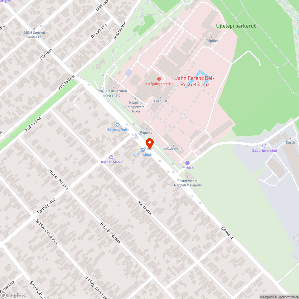 Utasváró bejelentés helye