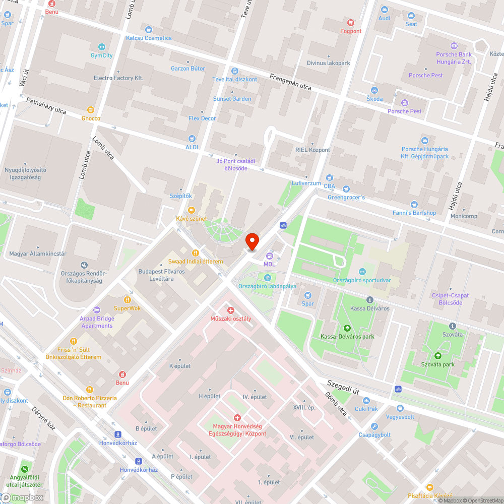 Bicikliút elfoglalása bejelentés helye