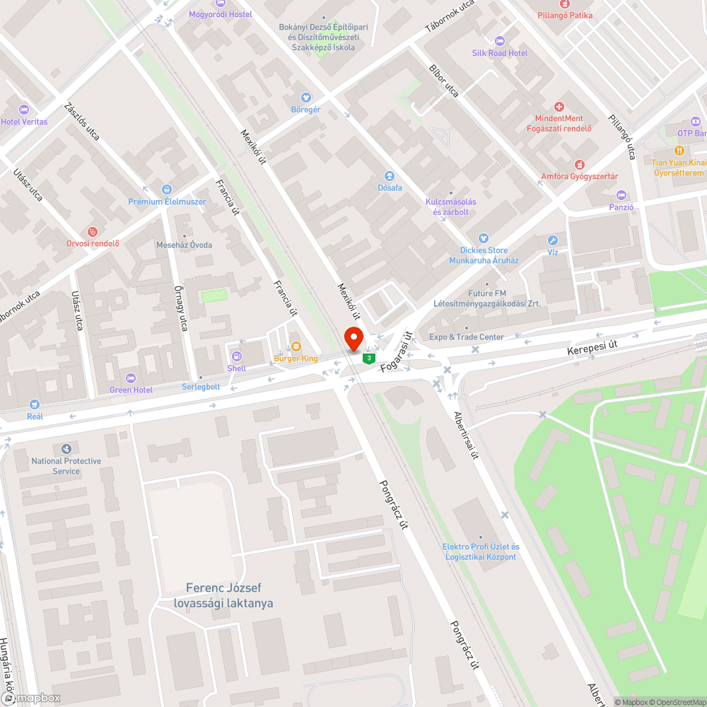 Kiégett jelzőlámpa bejelentés helye