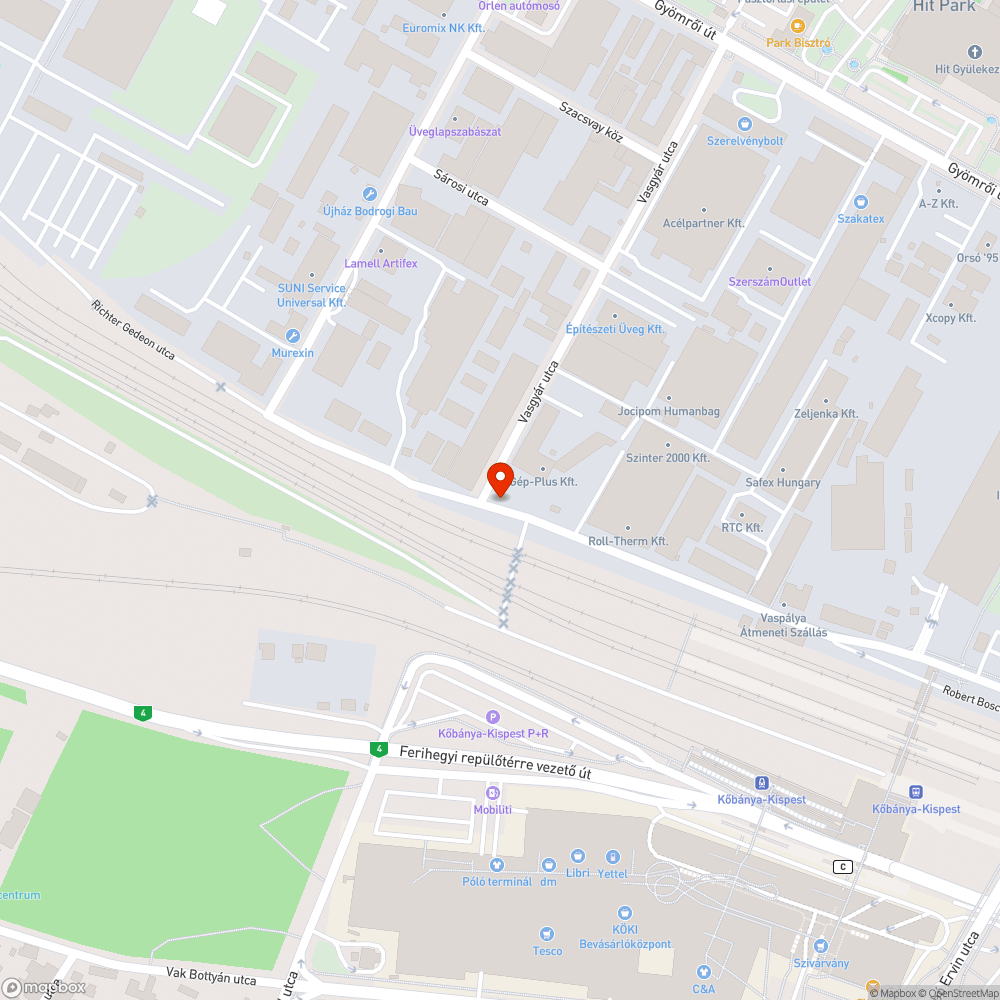 Régóta lezárt járdaszakasz bejelentés helye