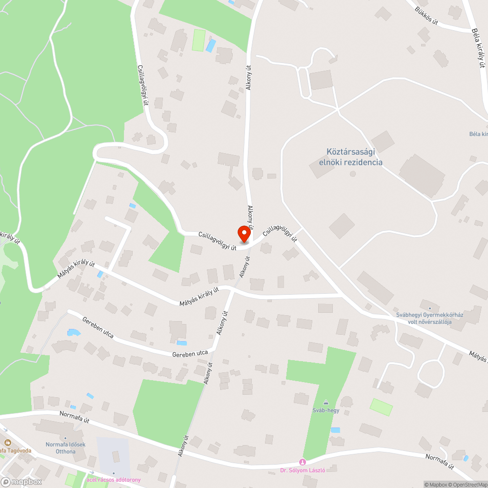 Szivárgó tűzcsap bejelentés helye