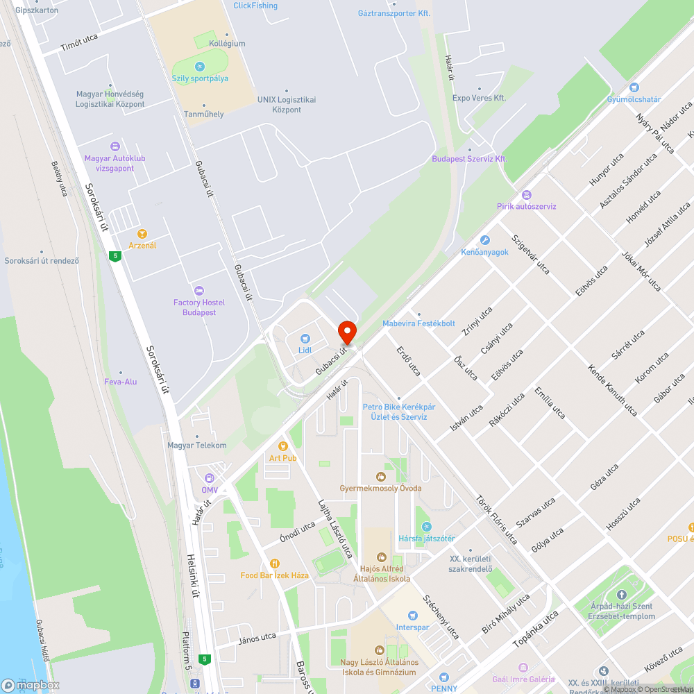 Gubacsi út, Határ út szemeteszsákok, táblák bejelentés helye