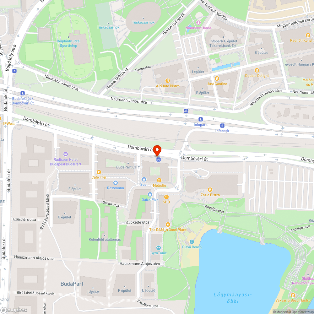 Dombóvári út 27. szemetesből hullik a szemét bejelentés helye