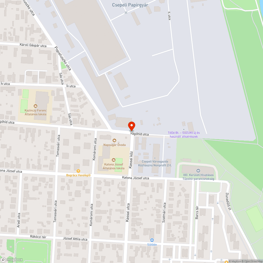 Veszélyes Kátyú, úthiba bejelentés helye