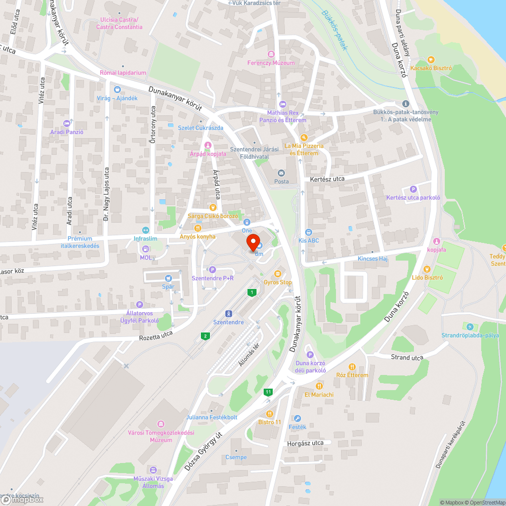 Kátyú bejelentés helye