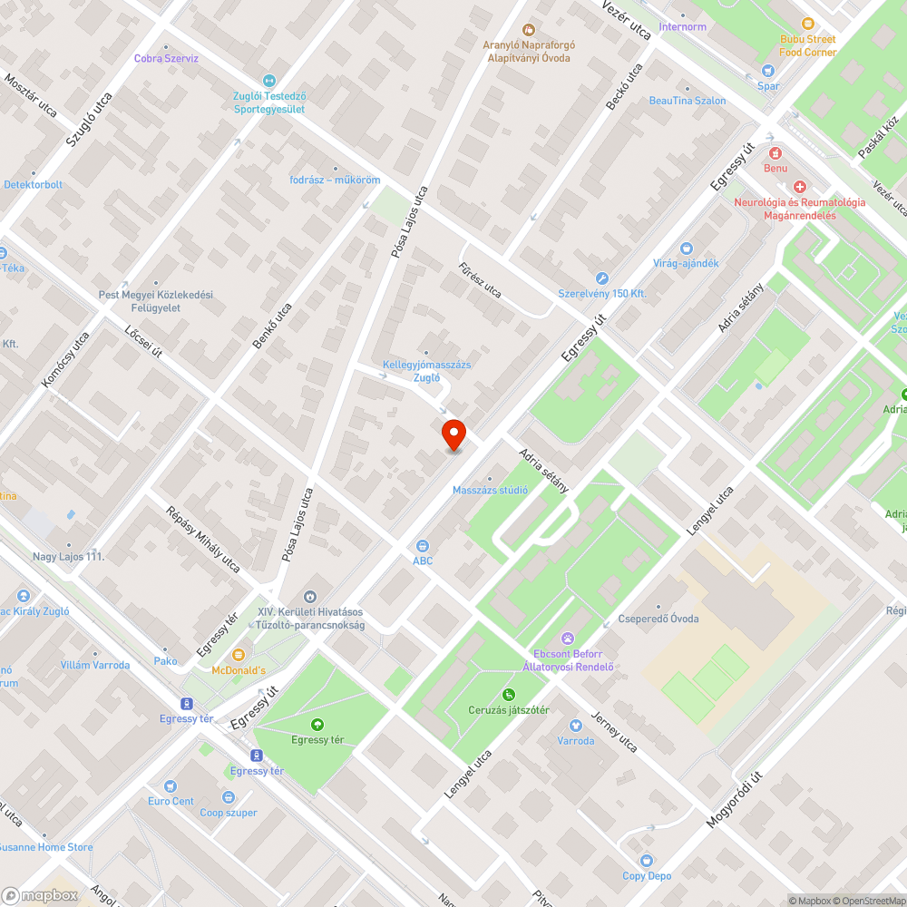 Megdőlt poller bejelentés helye