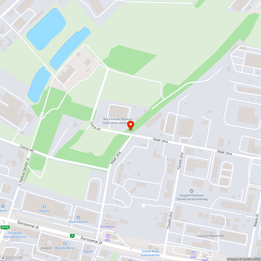 Elhagyott autó Szegeden, a vásár utca sarkán. bejelentés helye