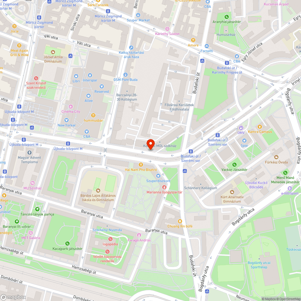 Üres oszlop bejelentés helye