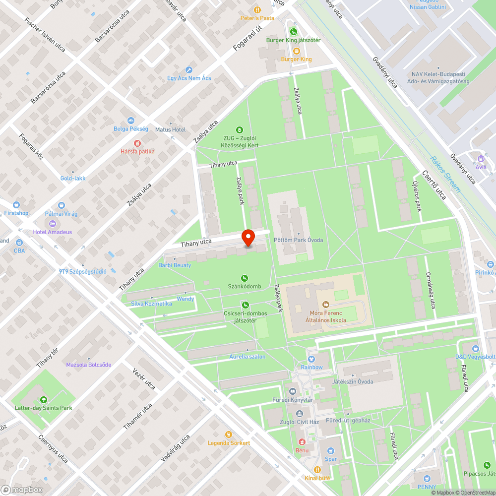 Elhagyott jármű bejelentés helye