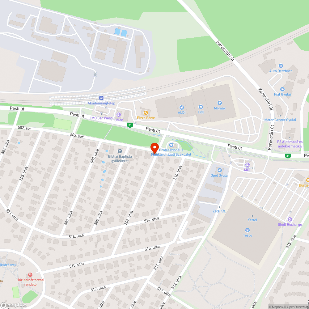 Betemetett csapadékvíz-elvezető árok bejelentés helye