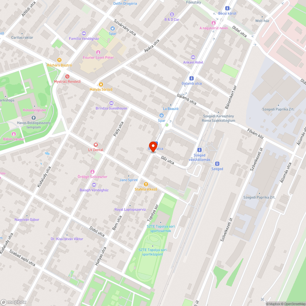 Akadály a kereszteződésben bejelentés helye