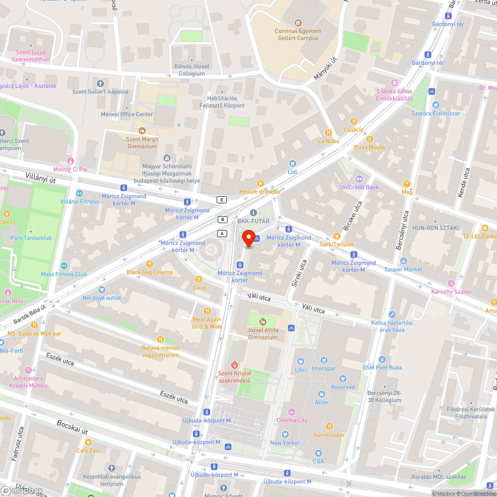 Festés a padnak - Móricz Zsigmond körtér bejelentés helye