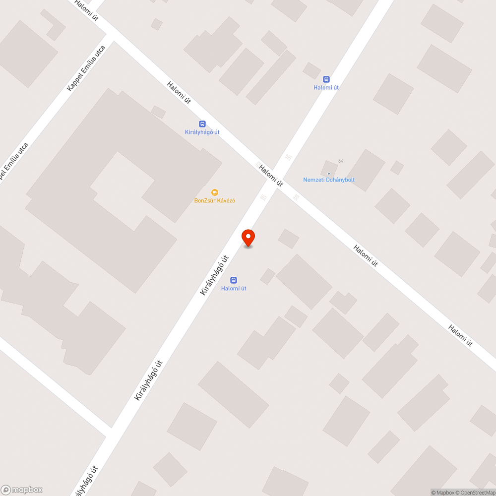 Buszmegálló rongálása bejelentés helye