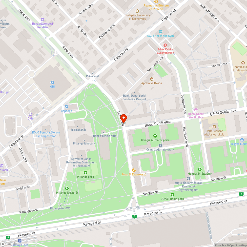 Gyalogátkelő hiány bejelentés helye