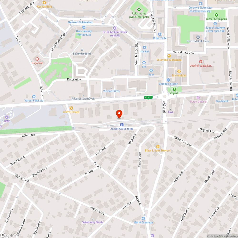 Hiányzó szemetesek a megállóban bejelentés helye