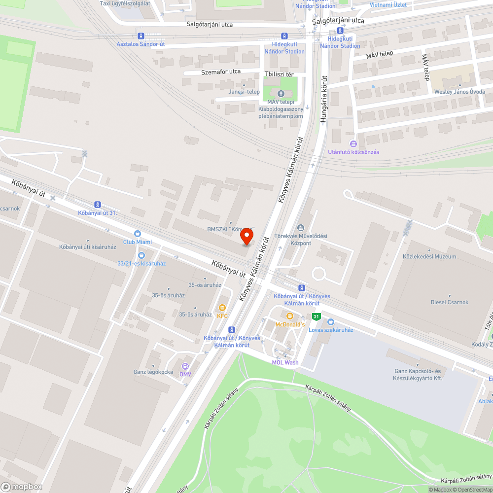 Üvegszilánk hulladék a kerékpárúton és a járdán bejelentés helye