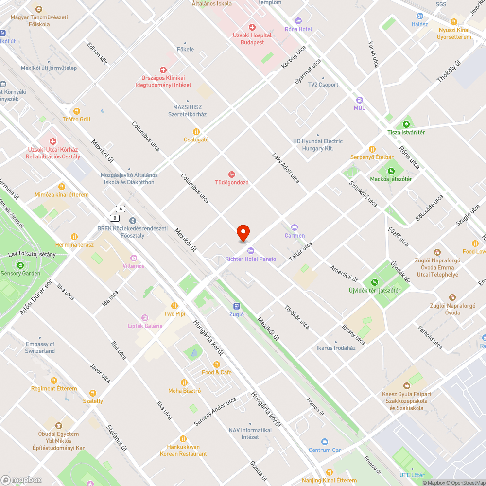 Parkoló bejelentés helye