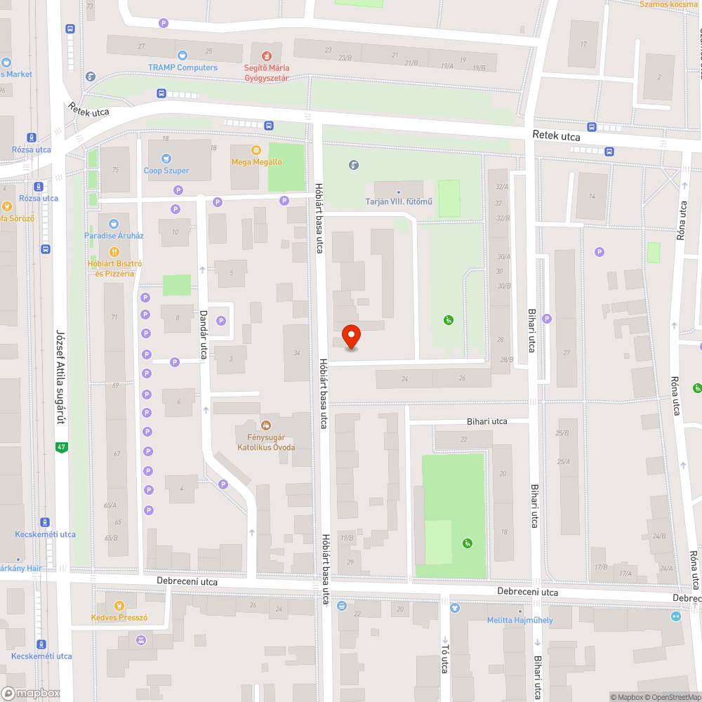 Eldugult víznyelő - Hóbiárt b. u. és Bihari u. 24/a. között bejelentés helye