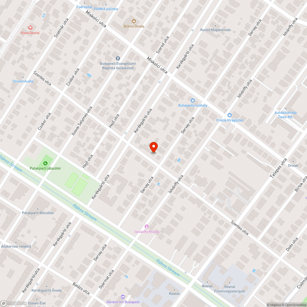 Elhagyott autó bejelentés helye