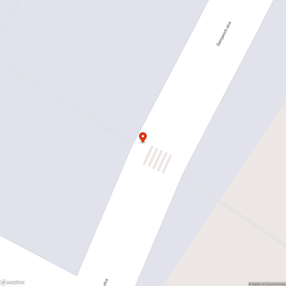 Hiányzó utat keresztező kerékpárút útburkolati jel bejelentés helye