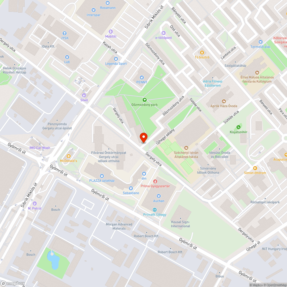 Megdőlt oszlop bejelentés helye