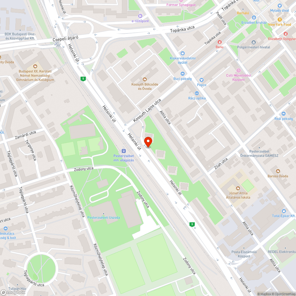 Üres Kresz-oszlop bejelentés helye