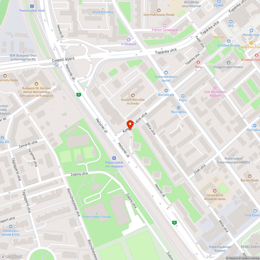 Megdőlt villanyoszlop bejelentés helye