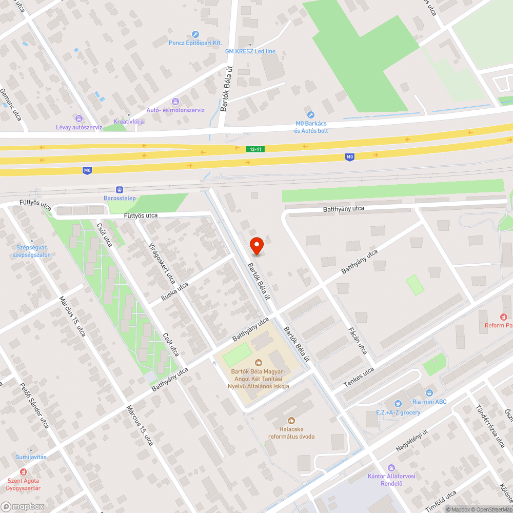 Zöldterületen "pihentetett" autó bejelentés helye