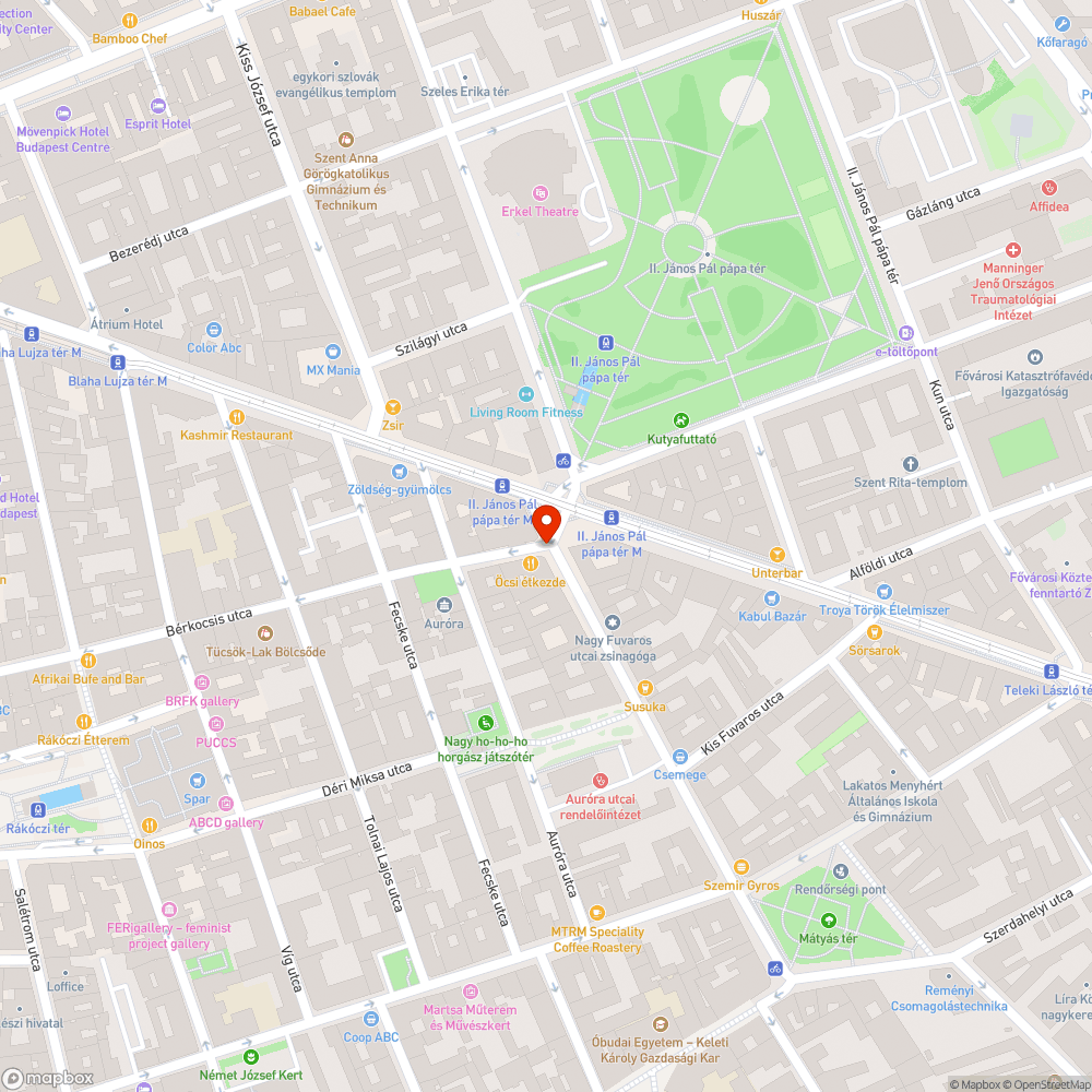 Felszedett járda bejelentés helye