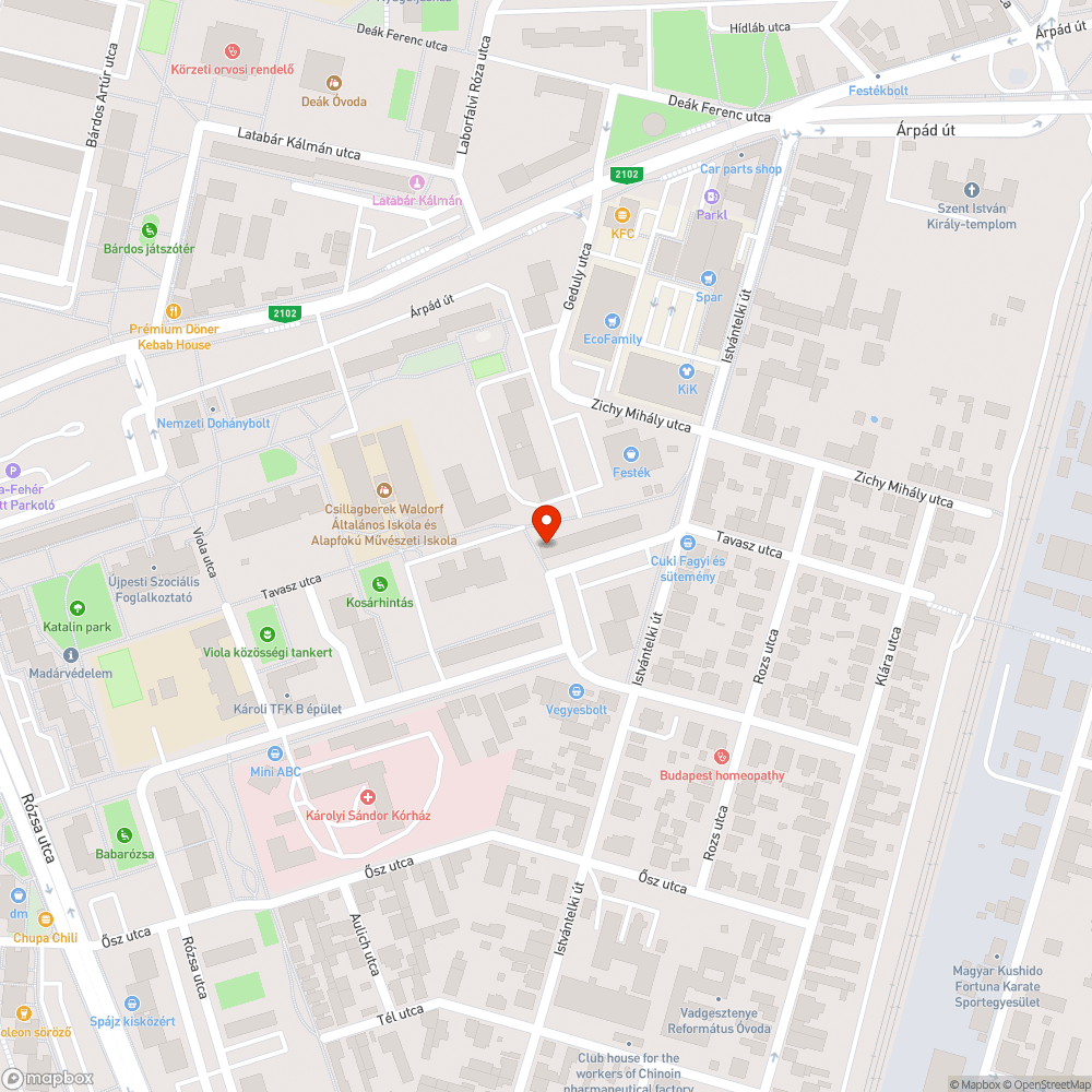 Elhagyott autó bejelentés helye