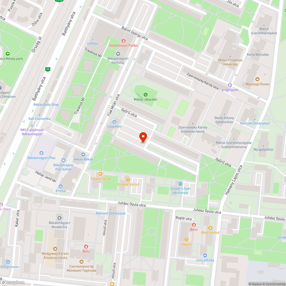 Betontömb bejelentés helye