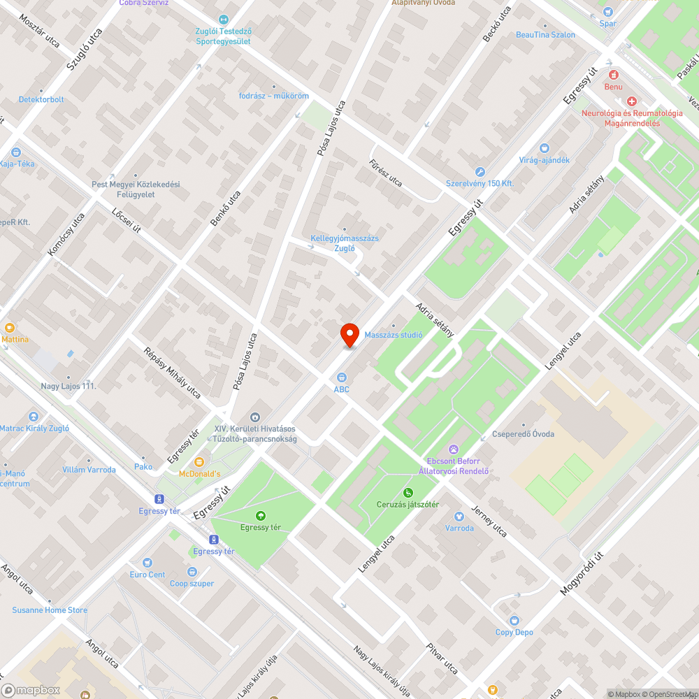 Üresen álló telefonfülke bejelentés helye