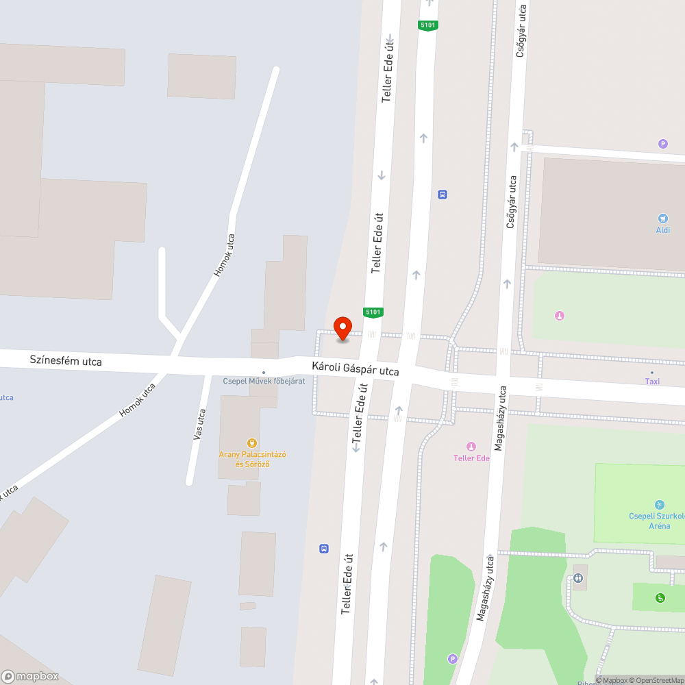 Letört köztéri szemetes bejelentés helye