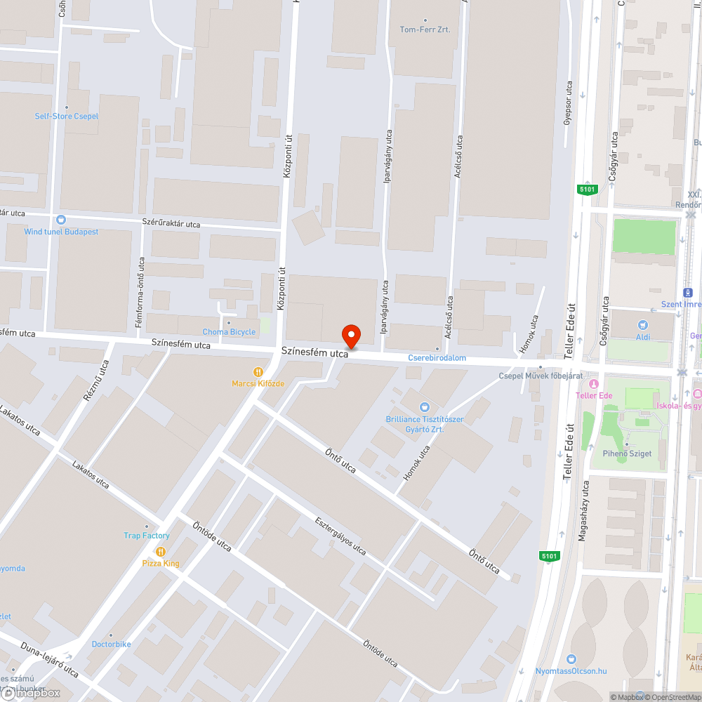 Beszakadt víznyelő bejelentés helye