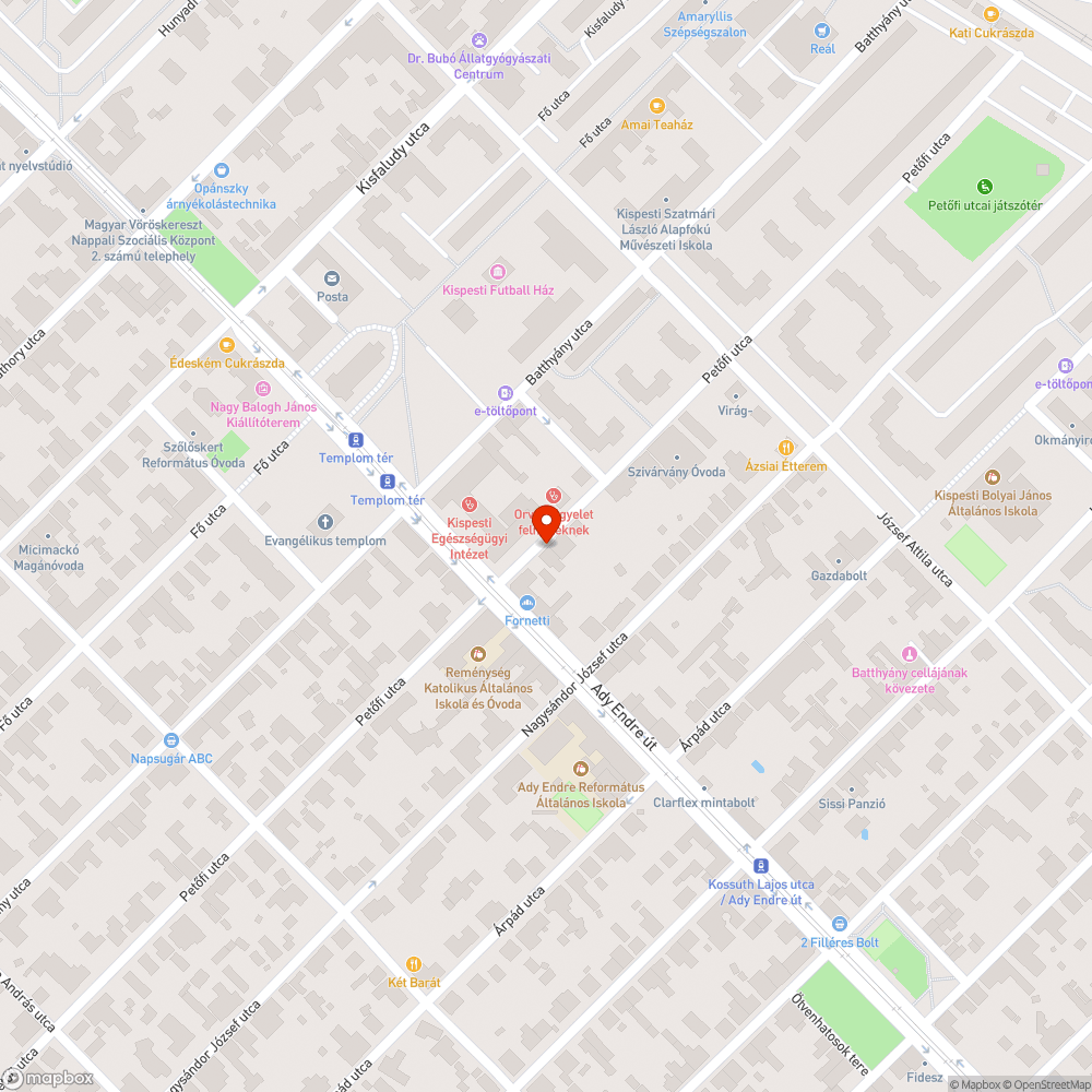 Törött szürke autó bejelentés helye